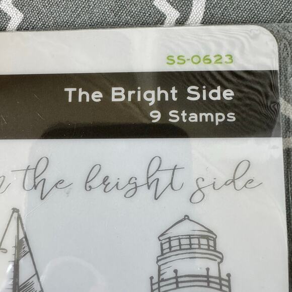 NWT Fun Stampers Scrapbooking Stamps Bright Side 9 Lighthouse Lobster Sailboat - Picture 2 of 4